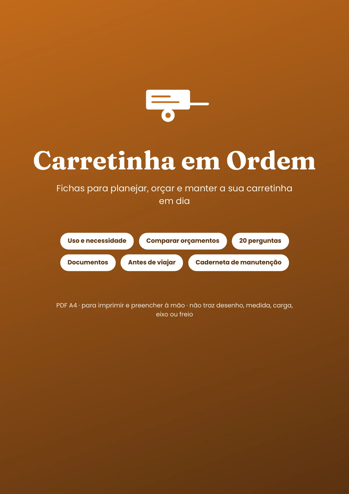 Página real do PDF Carretinha em Ordem: capa